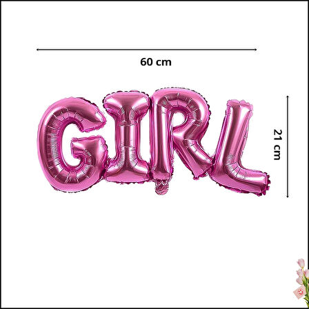 Girl Folyo Balon, 60 cm x 21 cm