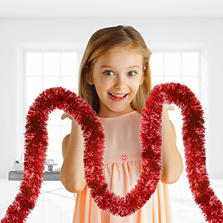 Parti Boyun Simi, 7 cm x 2 mt - Kırmızı