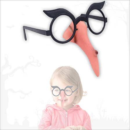 Halloween Gözlüklü Cadı Burnu