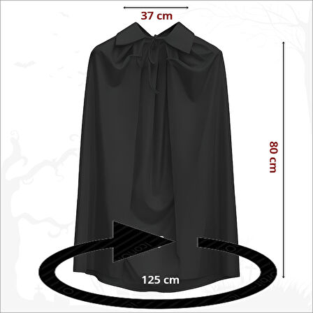 Çocuk Cadı ve Vampir Pelerini, 80 cm