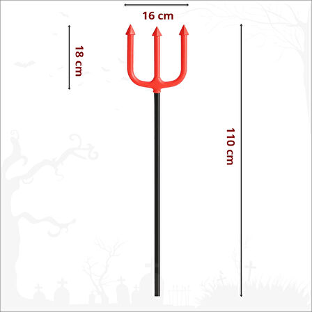 Halloween Plastik Şeytan Çatalı, 110cm x 16cm