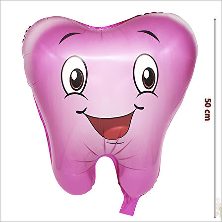 Diş Folyo Balon, 50 cm - Pembe