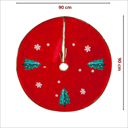 Yılbaşı Çam Ağacı Altı Örtüsü - 90 cm