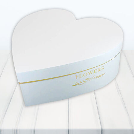 Kalp Kutu Büyük Boy, 33 x 33 x 11,50 cm - Beyaz