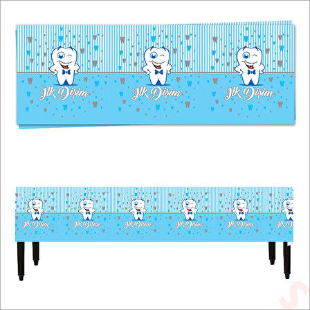 İlk Dişim Masa Örtüsü, 120cm x 180cm - Mavi