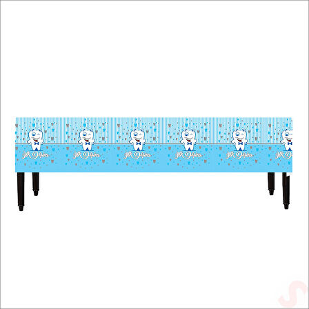 İlk Dişim Masa Örtüsü, 120cm x 180cm - Mavi