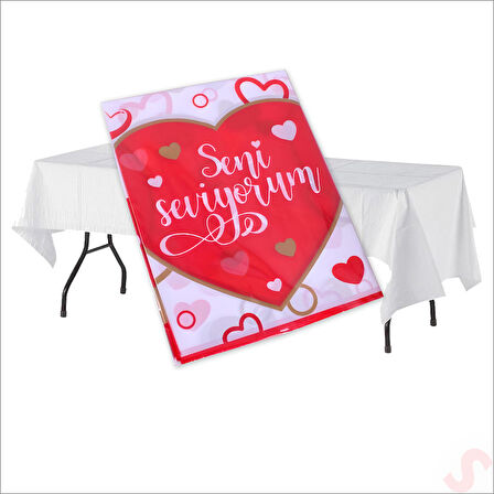 Seni Seviyorum Masa Örtüsü 120cm x 180cm