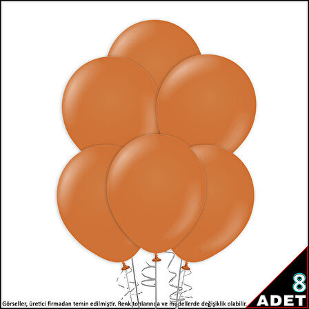 Karamel Kahve Pastel Balon, 30cm x 8 Adet