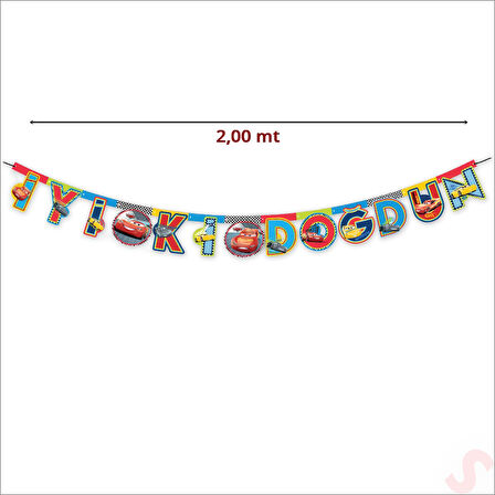 Cars 3, İyiki Doğdun Yazı - 2 mt