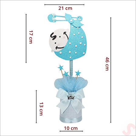 Kundak Bebek Masa SüSü, 46cm x 21cm - Mavi