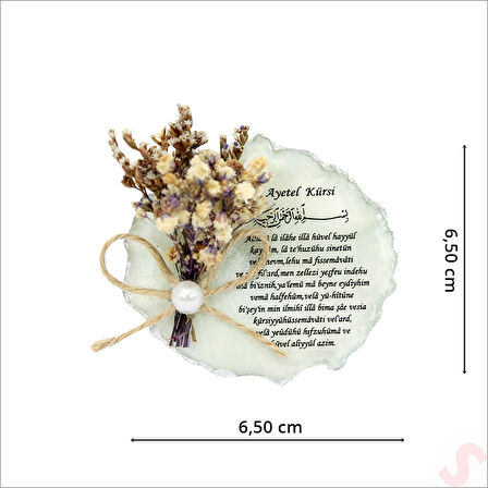 Kutulu ve SüSLü 6,50 cm Epoksi Magnet, Gümüş - 1 Adet