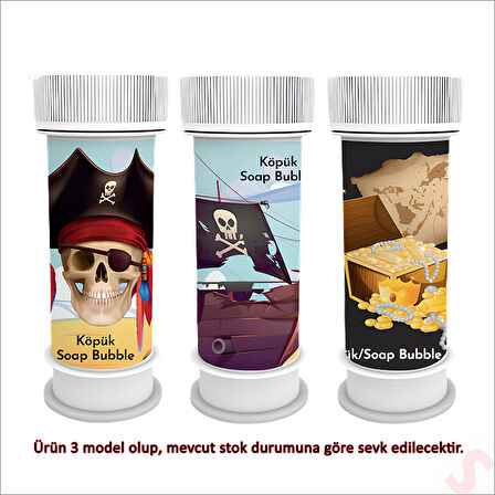 Korsan Partisi Köpük Baloncuk - 3 Adet