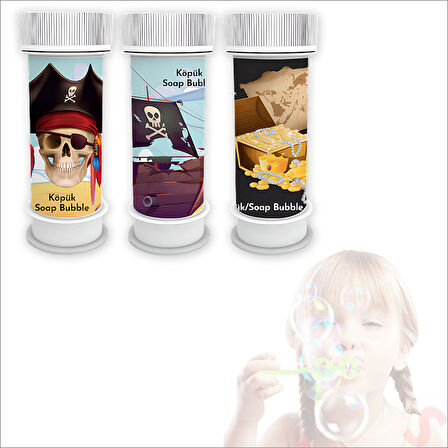 Korsan Partisi Köpük Baloncuk - 3 Adet