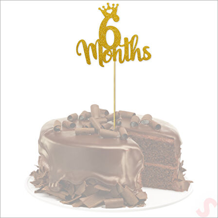 6 Months Pasta SüSü, 14cm x 25cm - Altın