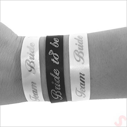 Bride To Be ve Team Bride Bileklik, 5 Adet - Gümüş