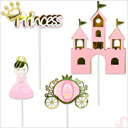 Prenses Pasta SüSü, 4'lü SET - Pembe