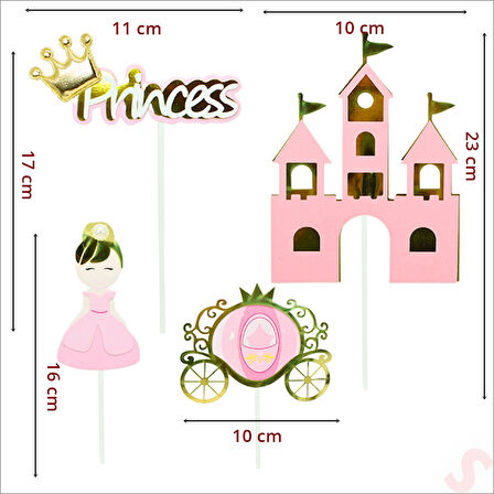 Prenses Pasta SüSü, 4'lü SET - Pembe