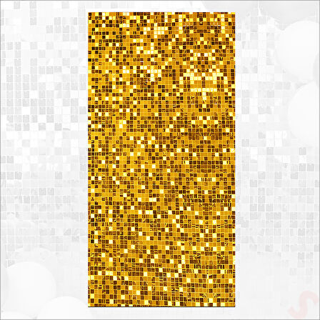 Işıltılı Pul Payetli Arka Fon Paneli, 30cm x 30cm - Altın