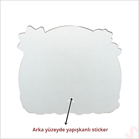 Unicorn Aynalı Duvar Stickerı, 33cm x 30cm