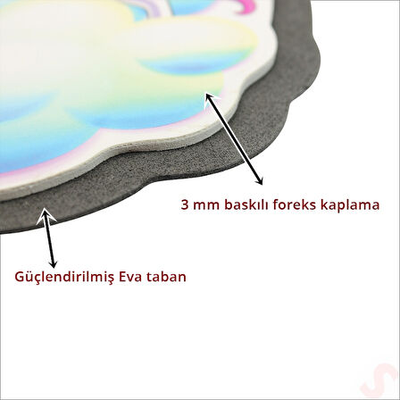 Unicorn Aynalı Duvar Stickerı, 33cm x 30cm