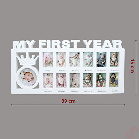 1 Yaş Resim Çerçevesi, 39cm x 19cm