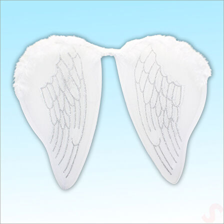 Melek Kanadı, 46cm x 39cm - Beyaz