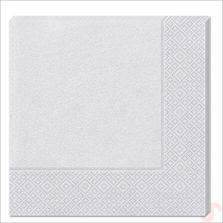 Peçete, Gümüş - 30 x 30 cm - 20 Adet