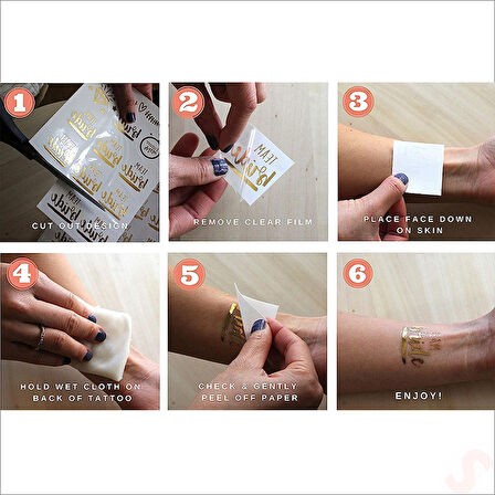 Bride Geçici Dövme, 10 Adet - Gümüş