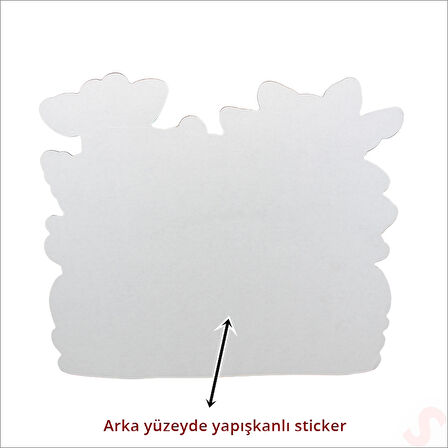 Safari Sevimli Hayvanlar Aynalı Duvar Stickerı, 33cm x 30cm