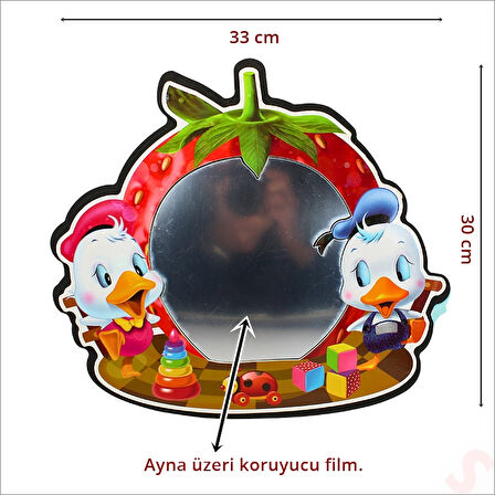 Donald Duck Aynalı Duvar Stickerı, 33cm x 30cm
