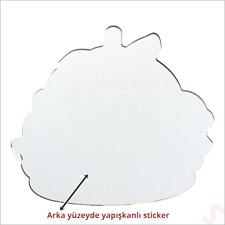 Donald Duck Aynalı Duvar Stickerı, 33cm x 30cm