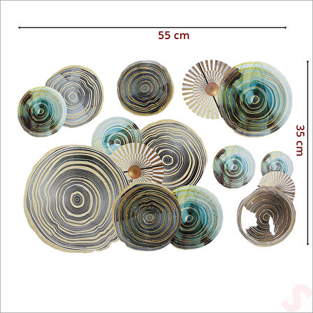 3 Boyutlu Dekoratif Duvar Sticker Seti, Derin