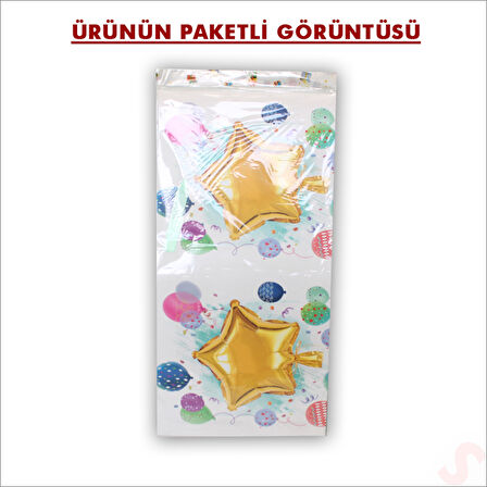 Kapaklı, Katlanır Demonte Karton Kutu, 30cm - Balon & Yeşil