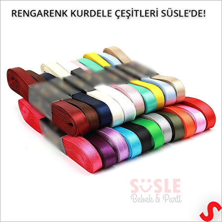 Saten Kurdele, 3cm x 10mt - Gümüş