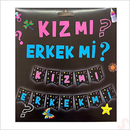 Cinsiyet Belirleme Partisi, Kız mı? Erkek Mi? Banner - 1,90mt