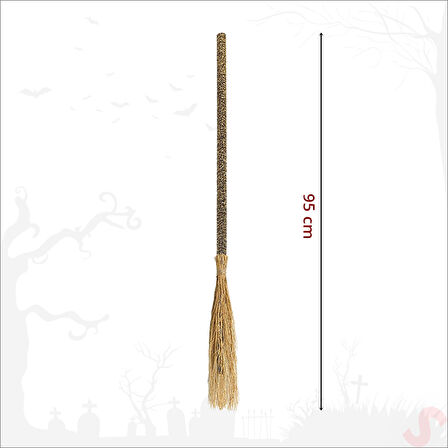 Halloween Çalı Cadı Süpürgesi, 95 cm