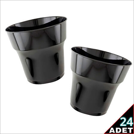 Plastik Bardak, 24 Adet - Siyah