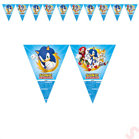 Sonic Üçgen Bayrak Flama - 2,90 mt