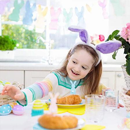 Tavşan Kulağı Pelüş Taç - Lila