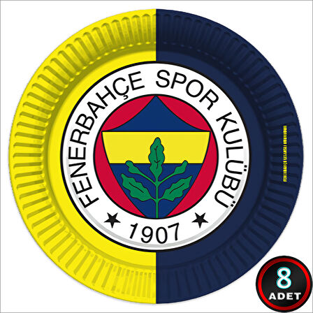 Fenerbahçe SK Karton Tabak - 23cm x 8 Adet