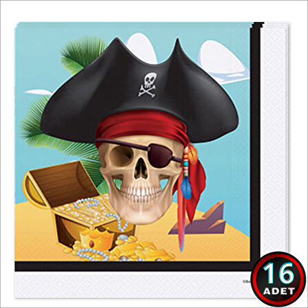 Korsan Partisi Peçete, 33cm x 33cm - 16 Adet