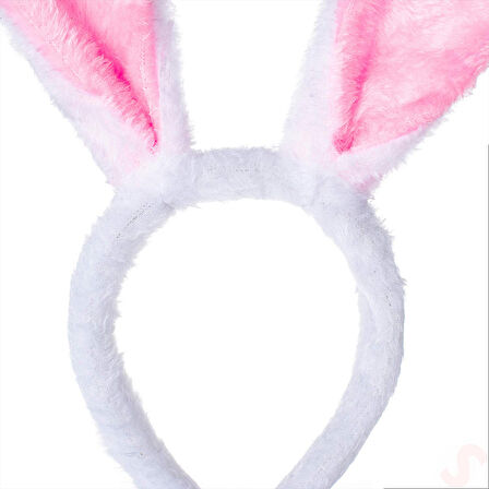 Tavşan Kulağı Pelüş Taç - Pembe