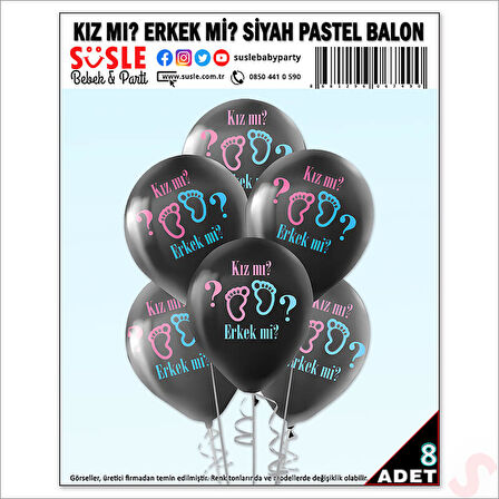 Kız Mı ? & Erkek Mi ? Cinsiyet Partisi Balonu - 8 Adet