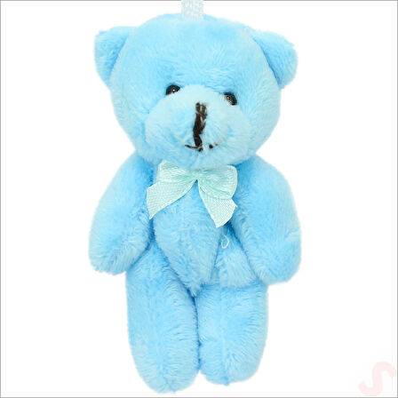 Pelüş Ayıcık Anahtarlık, 9 x 5,5 cm - Mavi