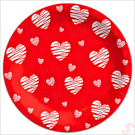 Love Karton Tabak - 23cm x 8 Adet