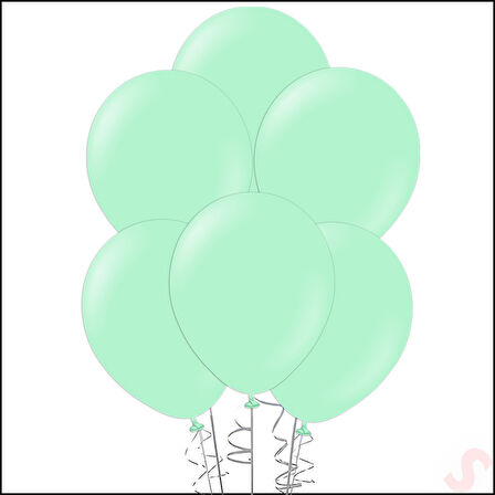 Açık Yeşil Pastel Balon, 30cm x 10 Adet