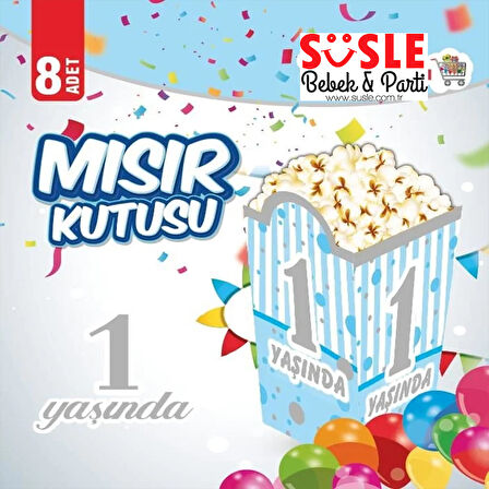 1 Yaşında Mısır Kutusu, 8 Adet - Mavi