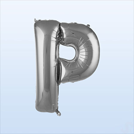 P Harf Gümüş Folyo Balon - 76 cm