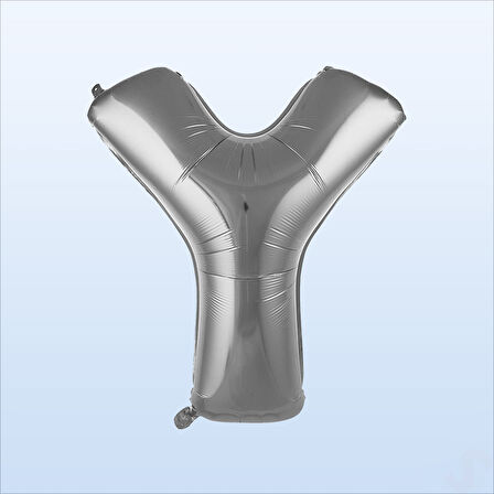 Y Harf Gümüş Folyo Balon - 76 cm