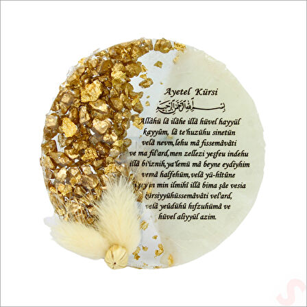 Kutulu ve SüSLü Altın Taşlı 6,50 cm Epoksi Magnet - 1 Adet